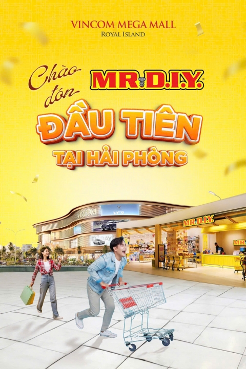 Vincom Mega Mall Vũ Yên - Royal Island chào đón cửa hàng MR.DIY đầu tiên tại Hải Phòng Vincom Mega Mall Vũ Yên - Royal Island chào đón cửa hàng MR.DIY đầu tiên tại Hải Phòng