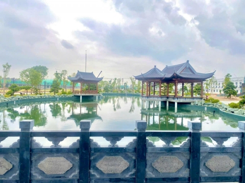 Hé lộ hình ảnh Ngự hoa viên tại phân khu Đảo Vua dự án Vinhomes Vũ Yên