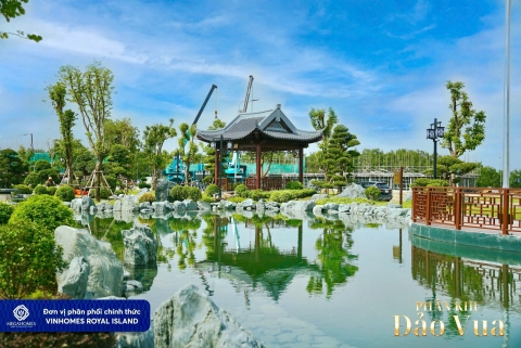 Công viên Ngự Hoa Viên - điểm nhất độc nhất tại phân khu Đảo Vua dự án Vinhomes Vũ Yên
