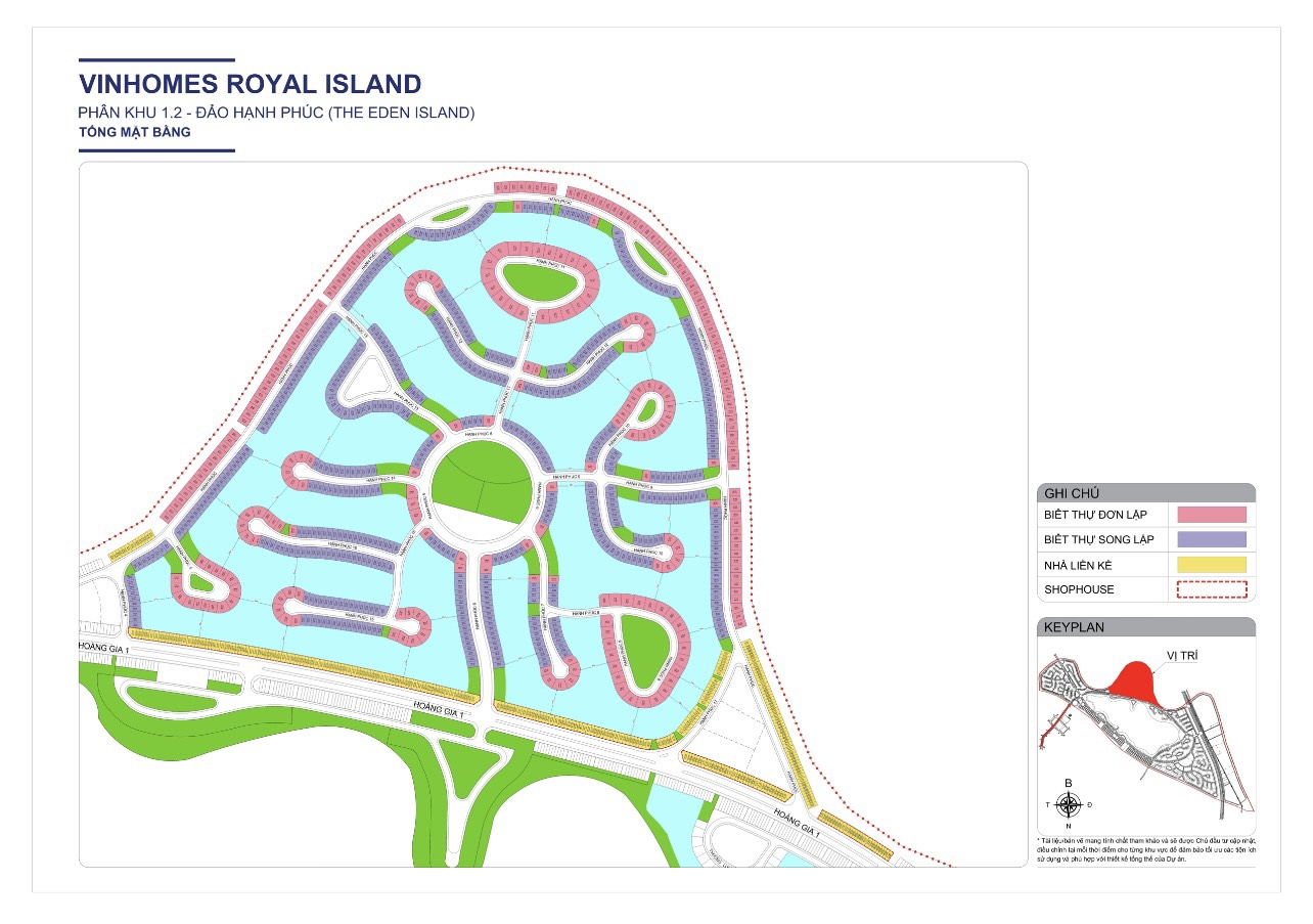 Chi tiết phân khu Đảo Hạnh Phúc – The Eden Island Vinhomes Royal Island